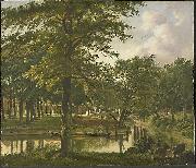 Wybrand Hendriks Gezicht op de Nieuwe Gracht te Haarlem ter hoogte van het Bolwerk painting